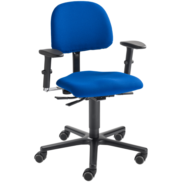 Office swivel chair LeitnerVario 1, fabric group 1 Kingflex blue