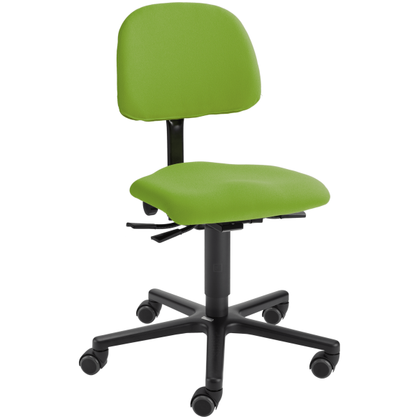 Office swivel chair LeitnerVario 2, ergo seat, Kingflex green