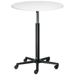 Stehtisch LeitnerTable mit Rollen und weißer Tischplatte-0