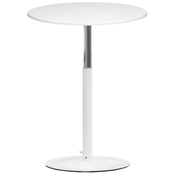 Stehtisch LeitnerTable mit weißem Tellerfuß und weißer Tischplatte-0